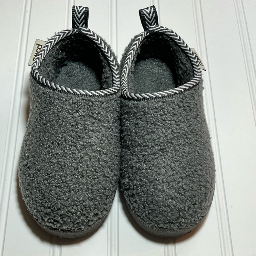 Pawz Cozy Gray Slipper Shoes kids 11/12 NWOT